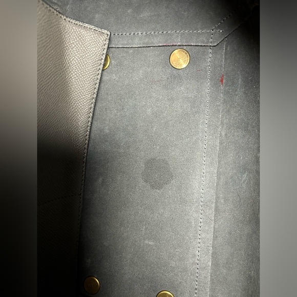 CELINE💎Grained Calfskin Mini Belt Bag LARGE💎Grey Saffiano Gold💎10/10 EUC - Picture 8 of 17